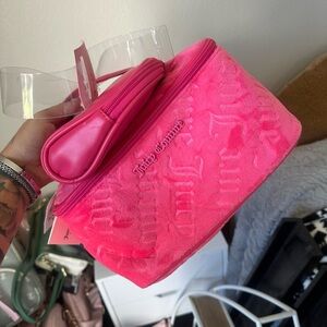 Juicy Couture Pink Cosmetic Case Sleek Glossy Design